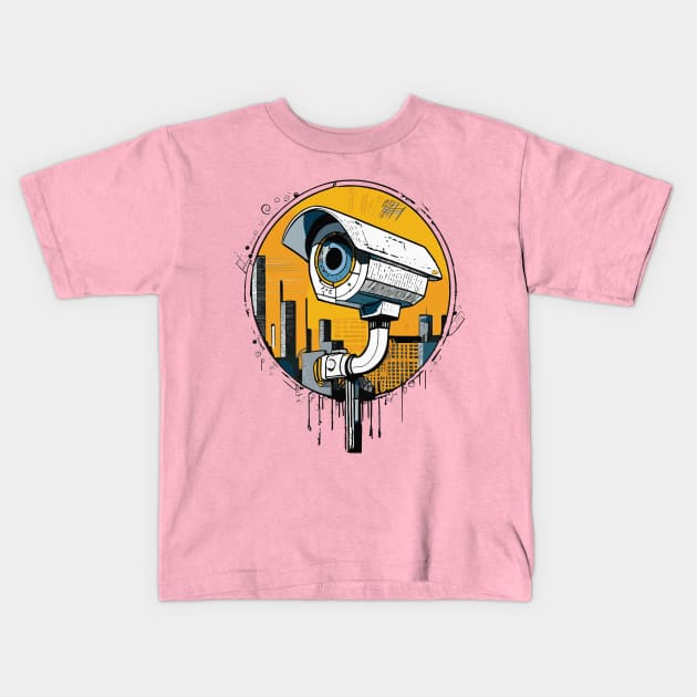 CCTV surveillance camera Kids T-Shirt by Kalle